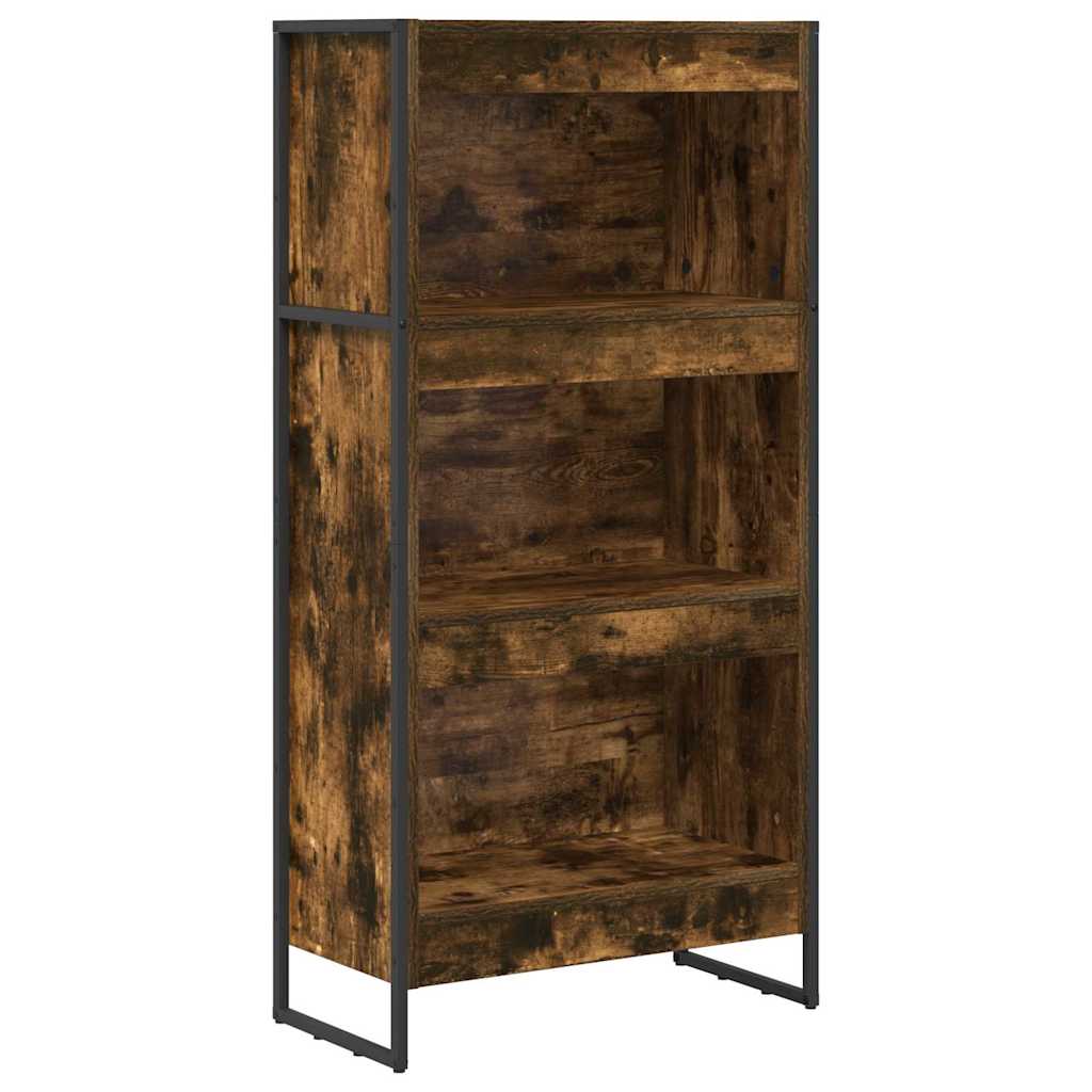 Bogskab 60 x 30 x 121 cm Konstrueret træ Røget Eg