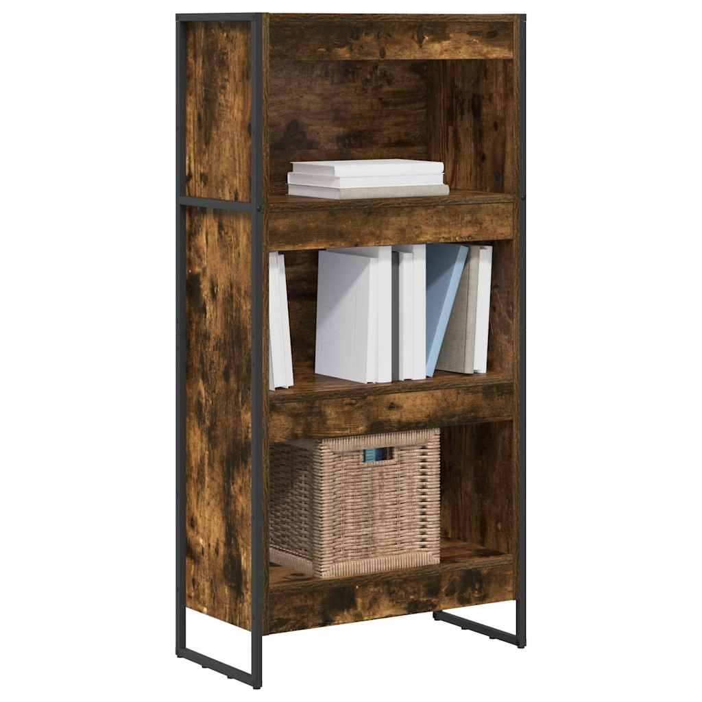 Bogskab 60 x 30 x 121 cm Konstrueret træ Røget Eg