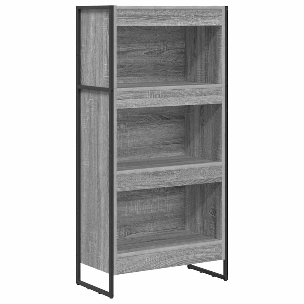 Bogskab 60 x 30 x 121 cm Konstrueret træ Grå Sonoma