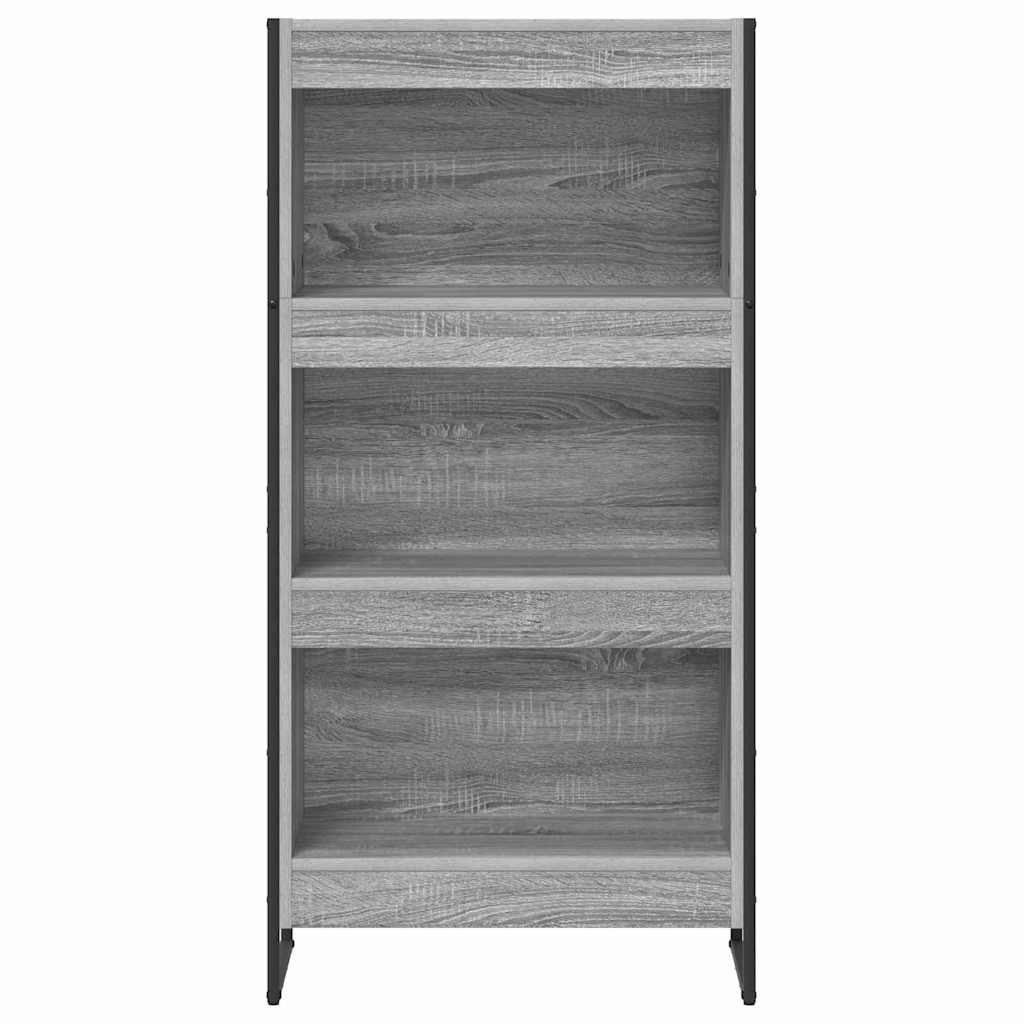 Bogskab 60 x 30 x 121 cm Konstrueret træ Grå Sonoma