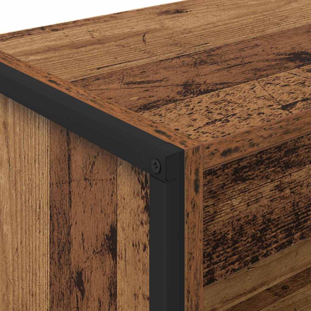 Bogskab 60 x 30 x 121 cm Konstrueret træ Gammelt træ