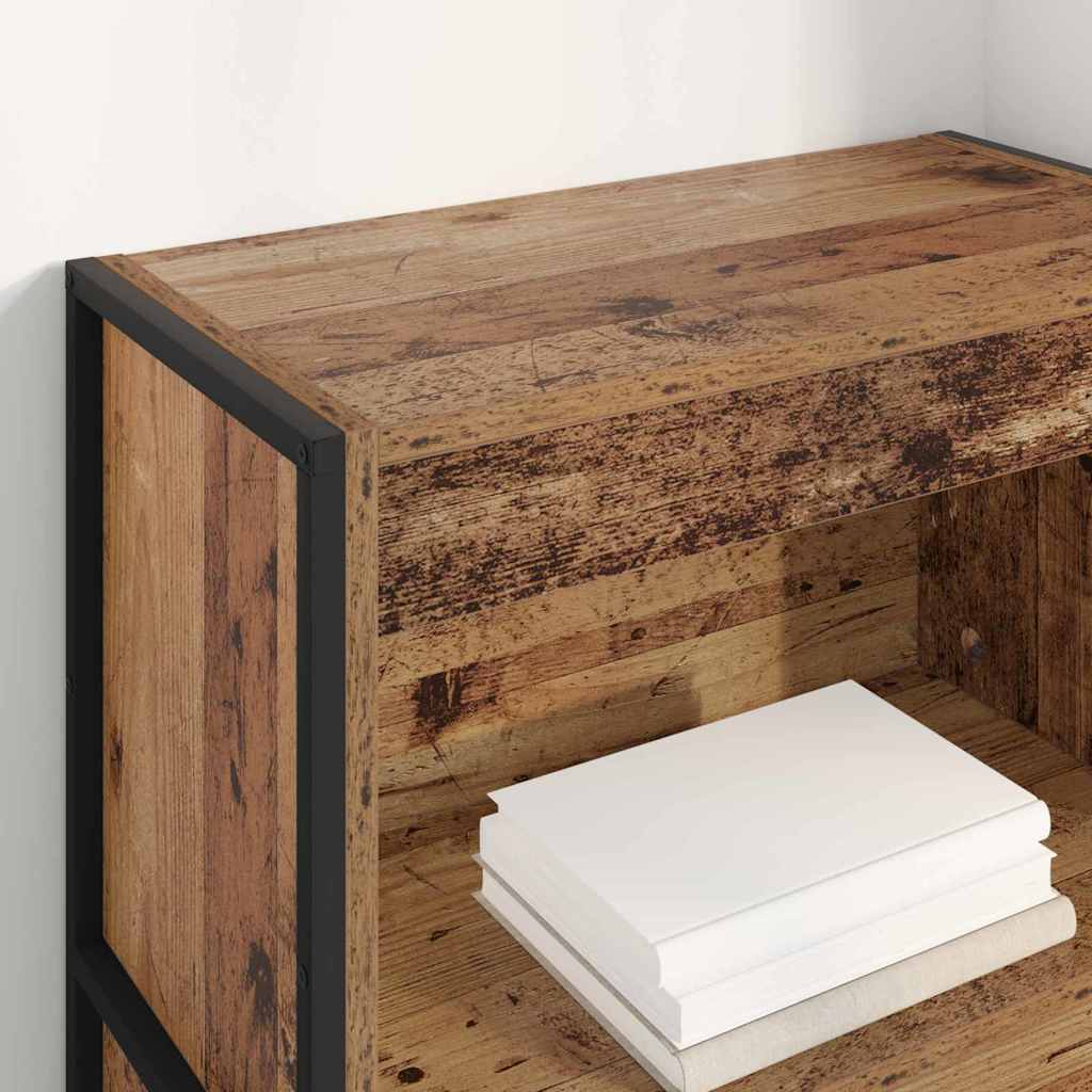Bogskab 60 x 30 x 121 cm Konstrueret træ Gammelt træ