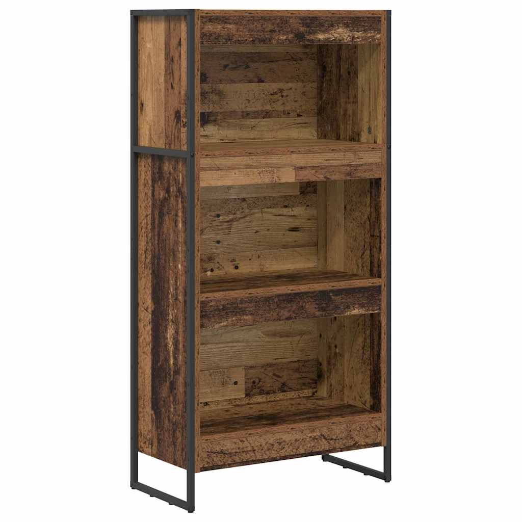 Bogskab 60 x 30 x 121 cm Konstrueret træ Gammelt træ