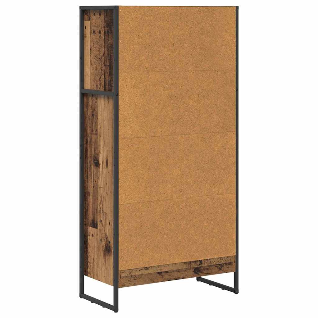 Bogskab 60 x 30 x 121 cm Konstrueret træ Gammelt træ