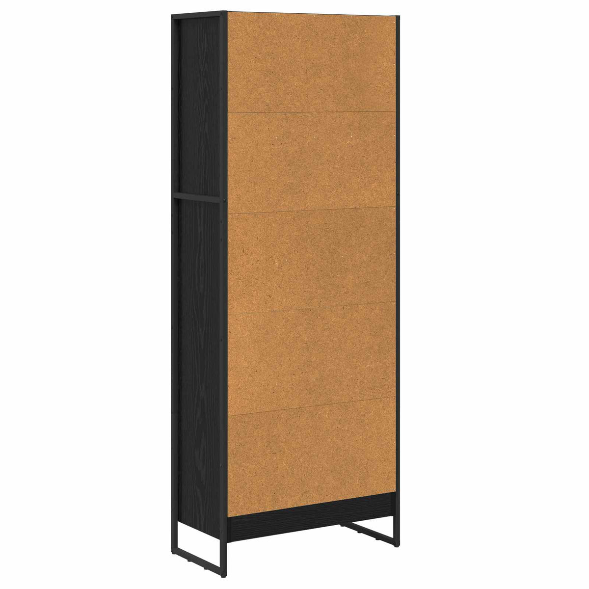 Bogskab 60 x 30 x 155 cm Konstrueret træ Sort eg