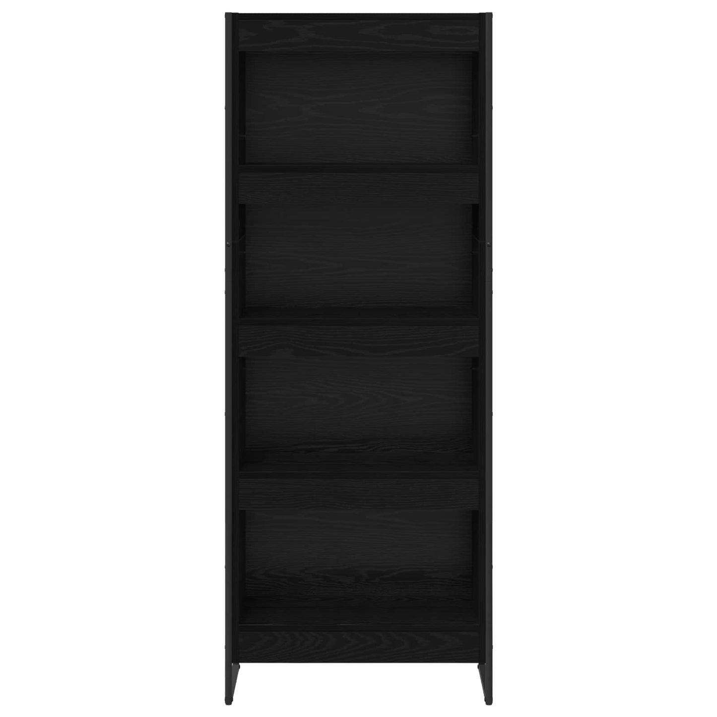 Bogskab 60 x 30 x 155 cm Konstrueret træ Sort eg