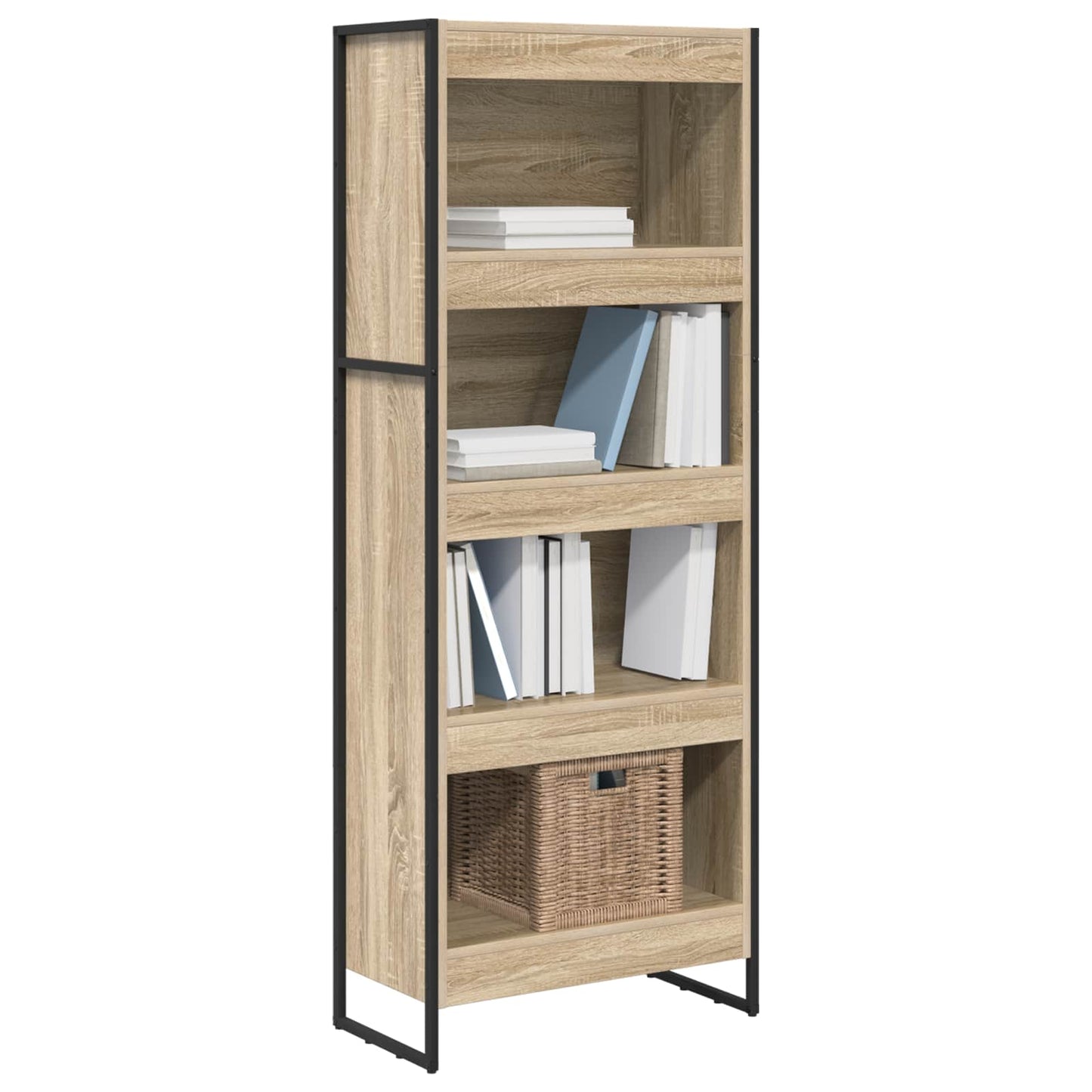 Bogskab 60 x 30 x 155 cm Konstrueret træ Sonoma