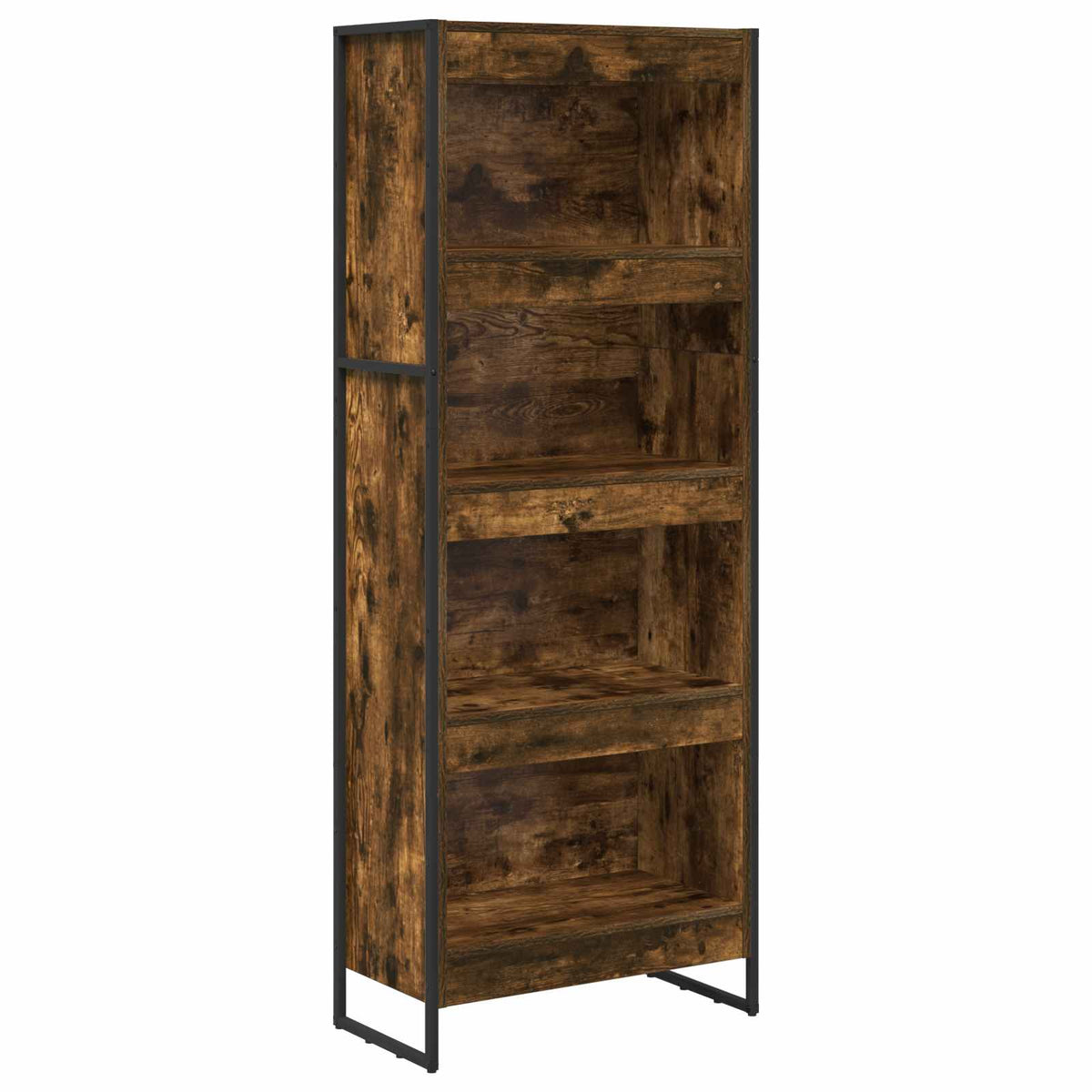 Bogskab 60 x 30 x 155 cm Konstrueret træ Røget Eg