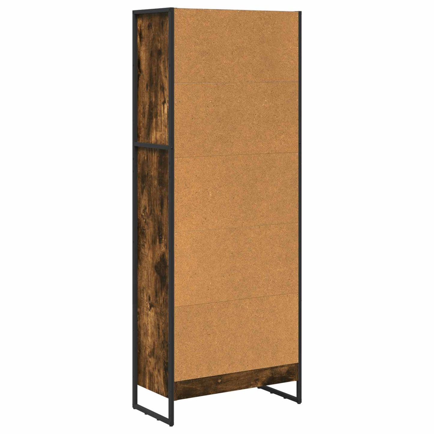 Bogskab 60 x 30 x 155 cm Konstrueret træ Røget Eg