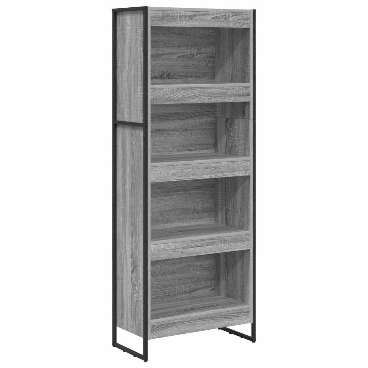 Bogskab 60 x 30 x 155 cm Konstrueret træ Grå Sonoma