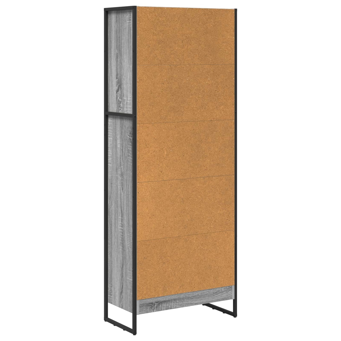 Bogskab 60 x 30 x 155 cm Konstrueret træ Grå Sonoma