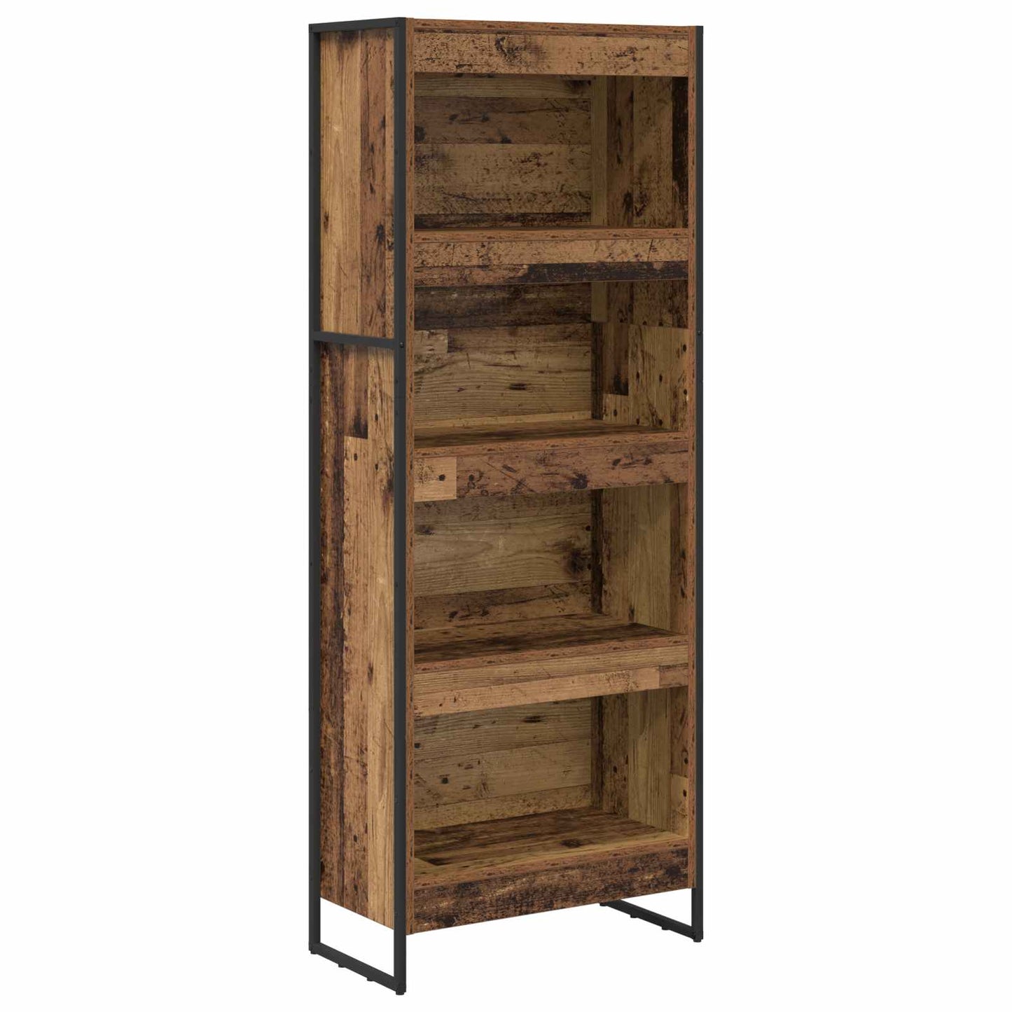 Bogskab 60 x 30 x 155 cm Konstrueret træ Gammelt træ