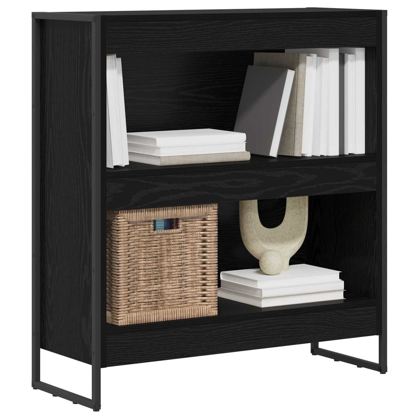 Bogskab 80 x 30 x 86,5 cm Konstrueret træ Sort eg