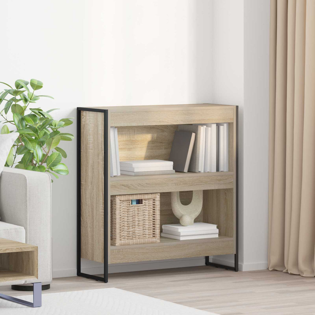 Bogskab 80 x 30 x 86,5 cm Konstrueret træ Sonoma