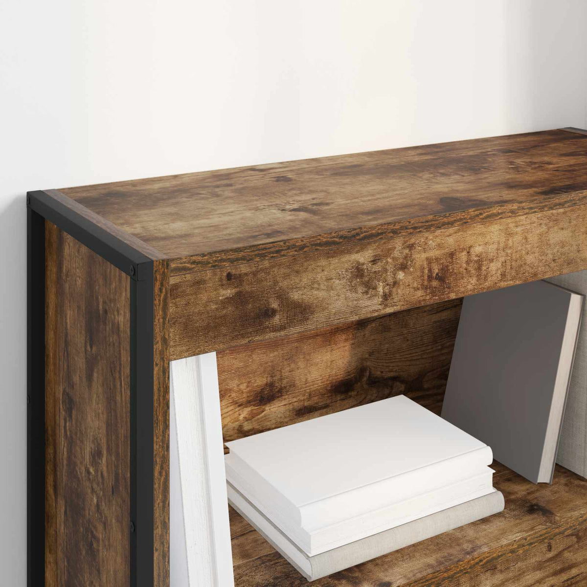 Bogskab 80 x 30 x 86,5 cm Konstrueret træ Røget Eg
