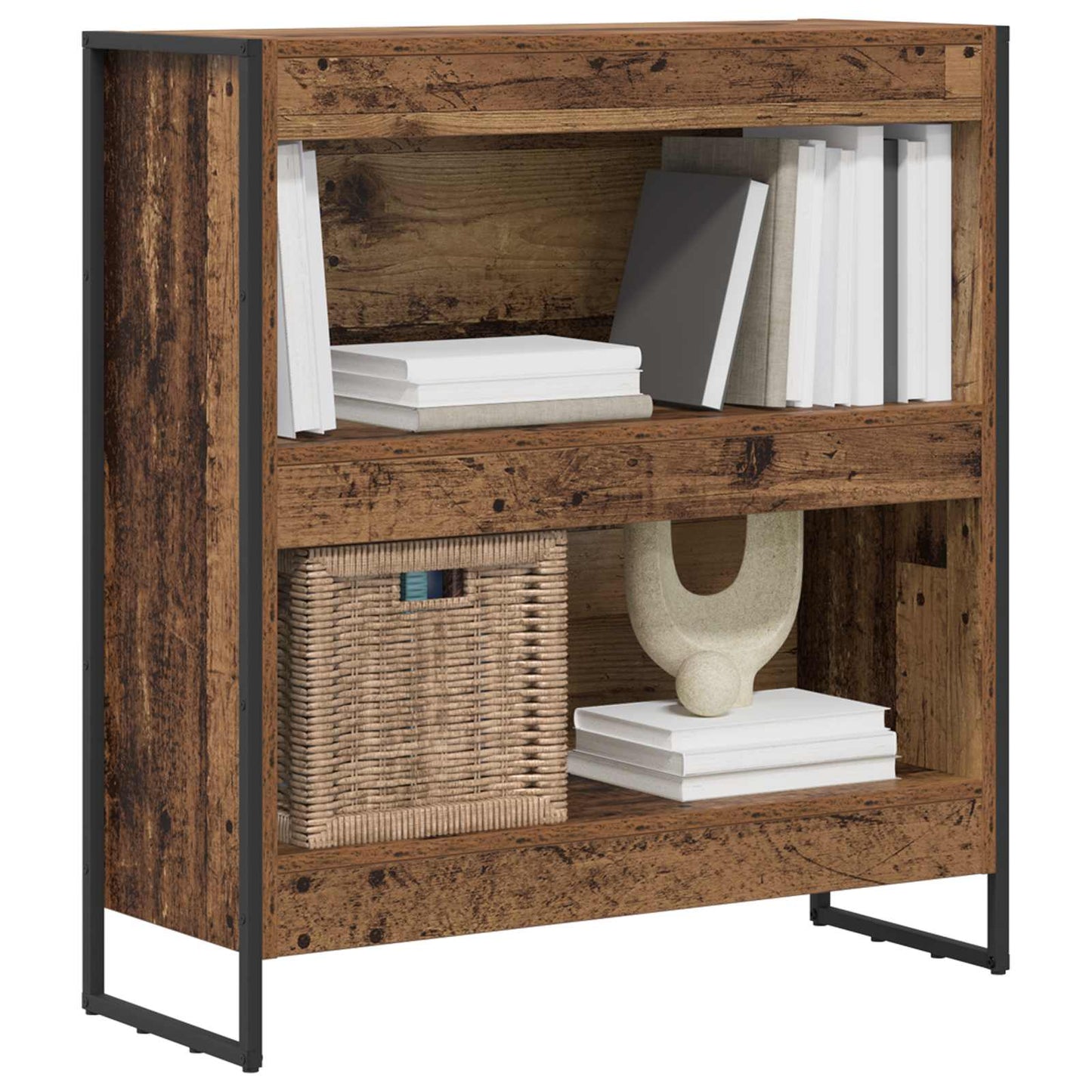 Bogskab 80 x 30 x 86,5 cm Konstrueret træ Gammelt træ