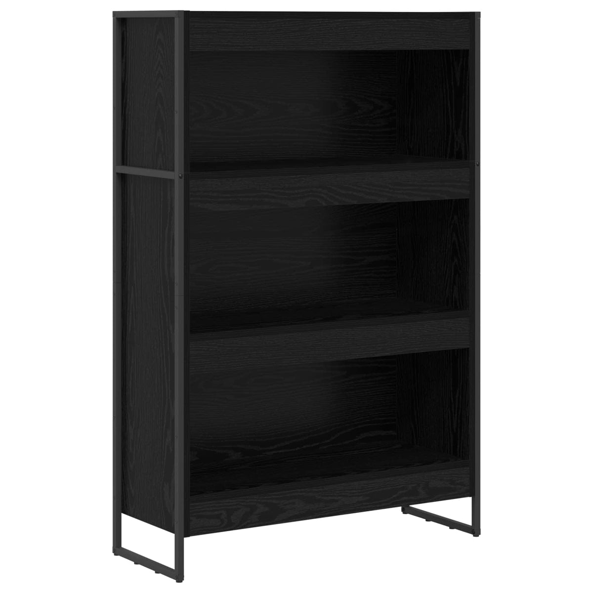 Bogskab 80 x 30 x 121 cm Konstrueret træ Sort eg