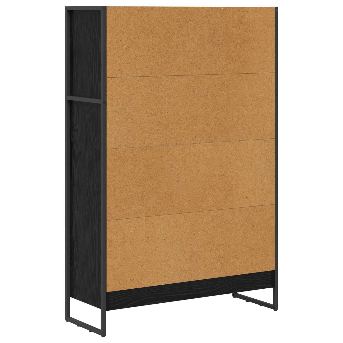 Bogskab 80 x 30 x 121 cm Konstrueret træ Sort eg