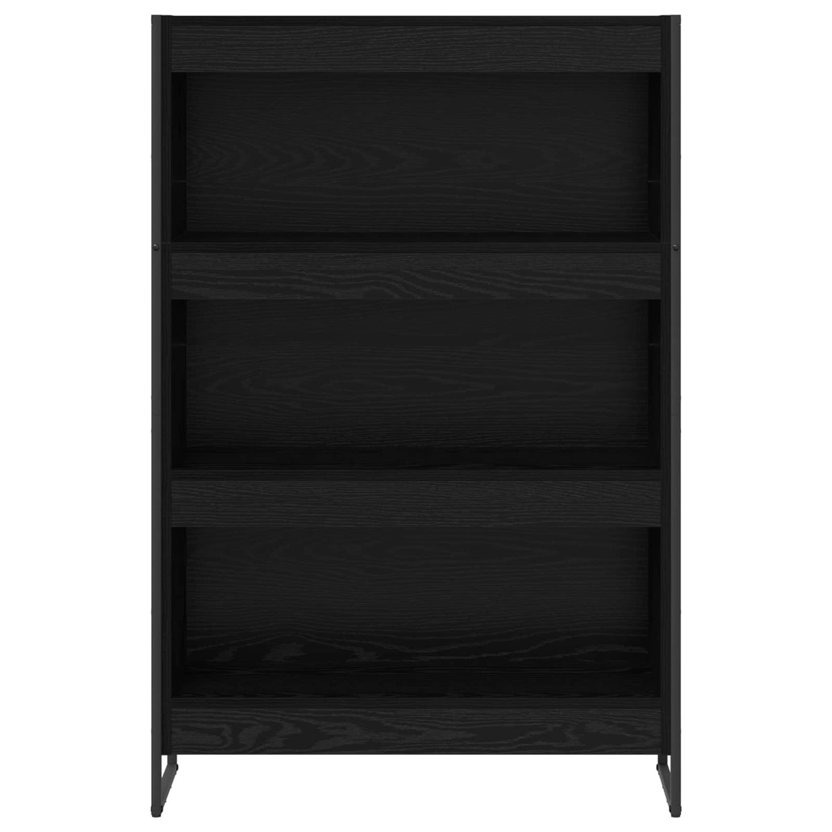 Bogskab 80 x 30 x 121 cm Konstrueret træ Sort eg