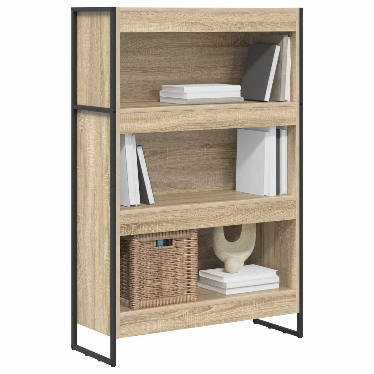 Bogskab 80 x 30 x 121 cm Konstrueret træ Sonoma
