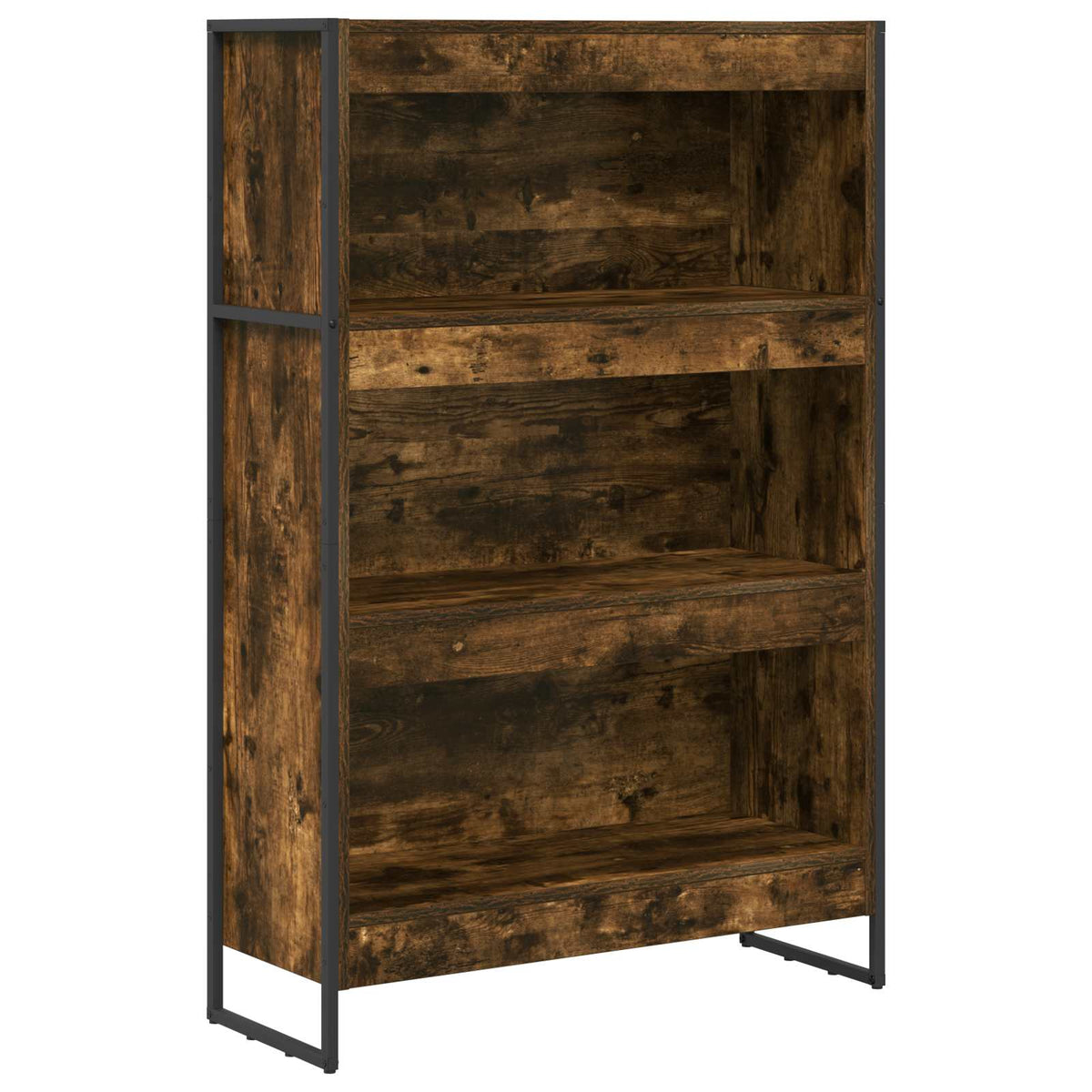 Bogskab 80 x 30 x 121 cm Konstrueret træ Røget Eg