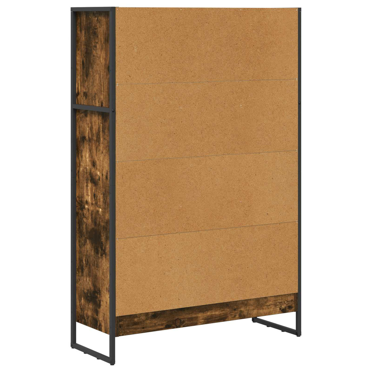 Bogskab 80 x 30 x 121 cm Konstrueret træ Røget Eg