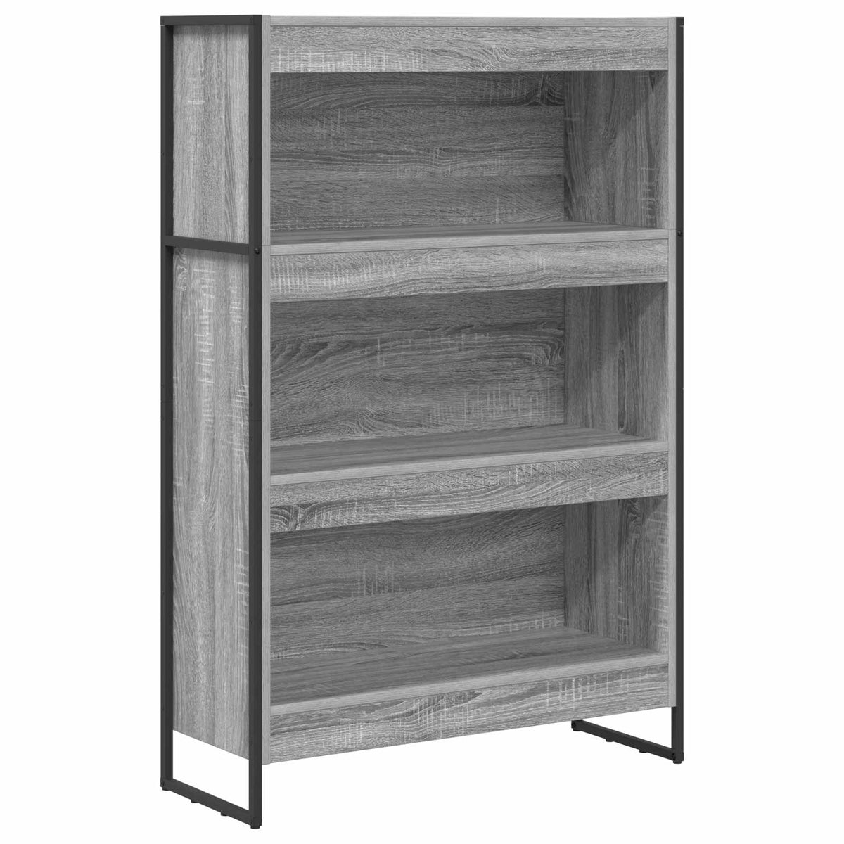 Bogskab 80 x 30 x 121 cm Konstrueret træ Grå Sonoma