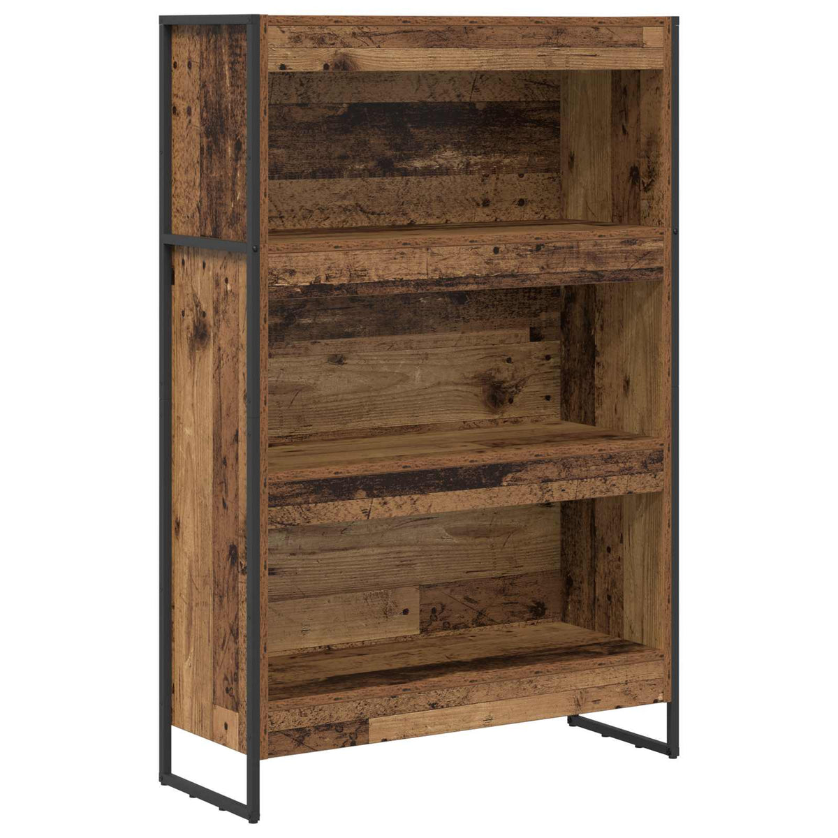 Bogskab 80 x 30 x 121 cm Konstrueret træ Gammelt træ