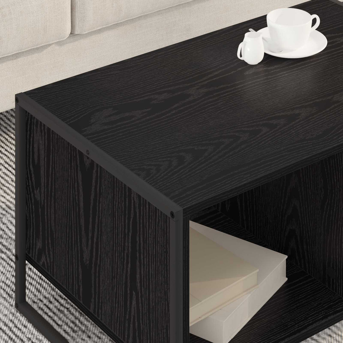 Sofabord Sort eg 80 x 50 x 40 cm Konstrueret træ