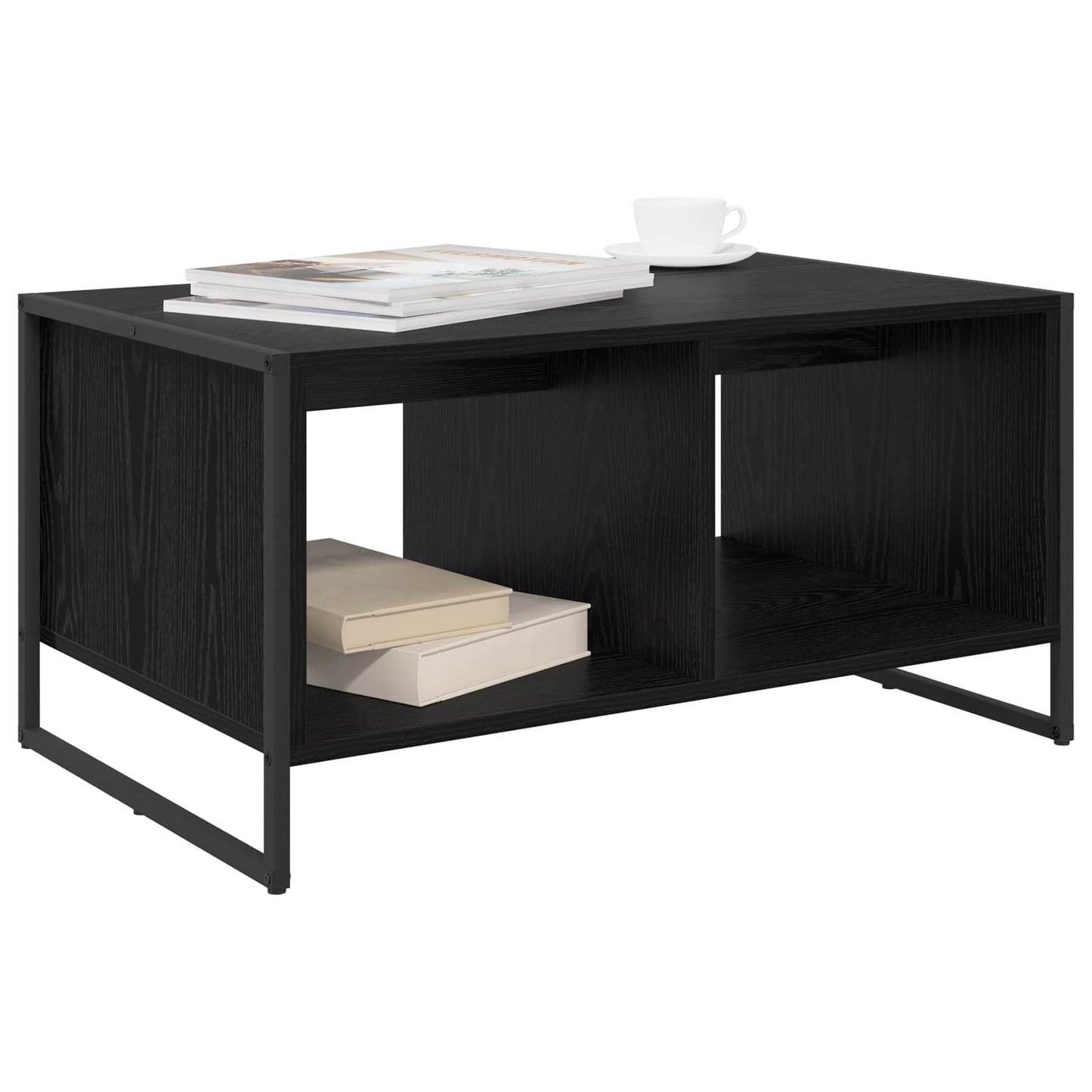 Sofabord Sort eg 80 x 50 x 40 cm Konstrueret træ