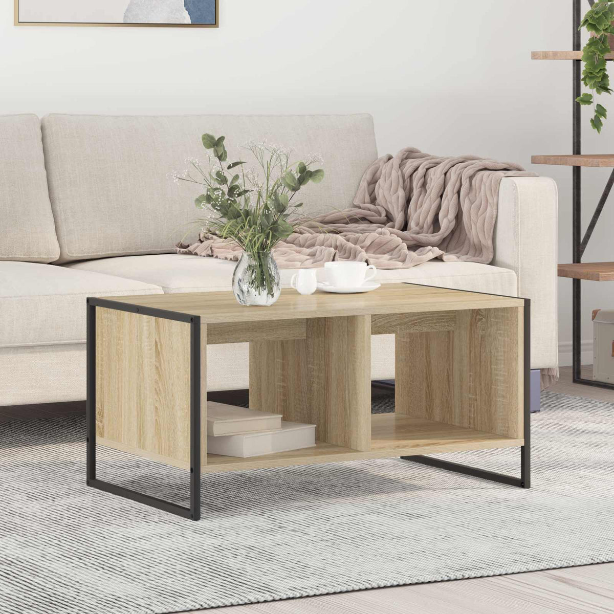 Sofabord Sonoma 80 x 50 x 40 cm Konstrueret træ