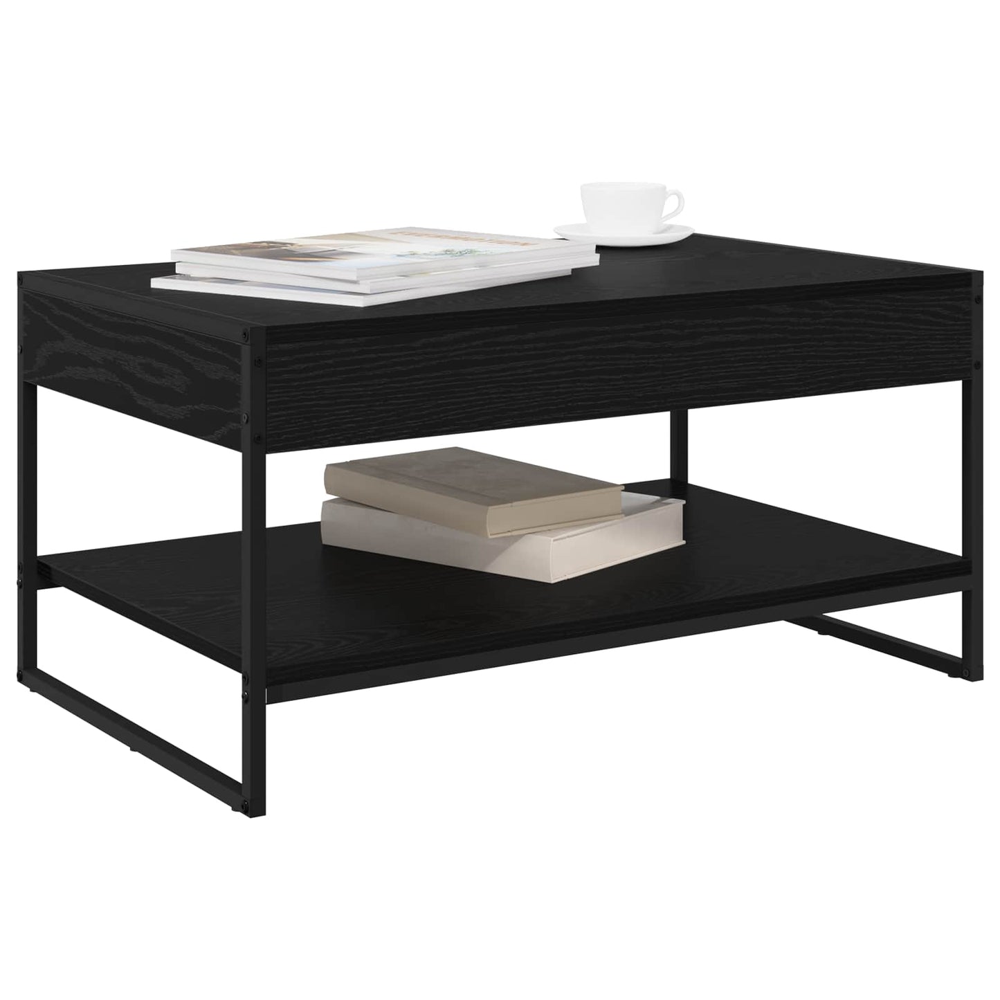 Sofabord Sort eg 80 x 50 x 40 cm Konstrueret træ