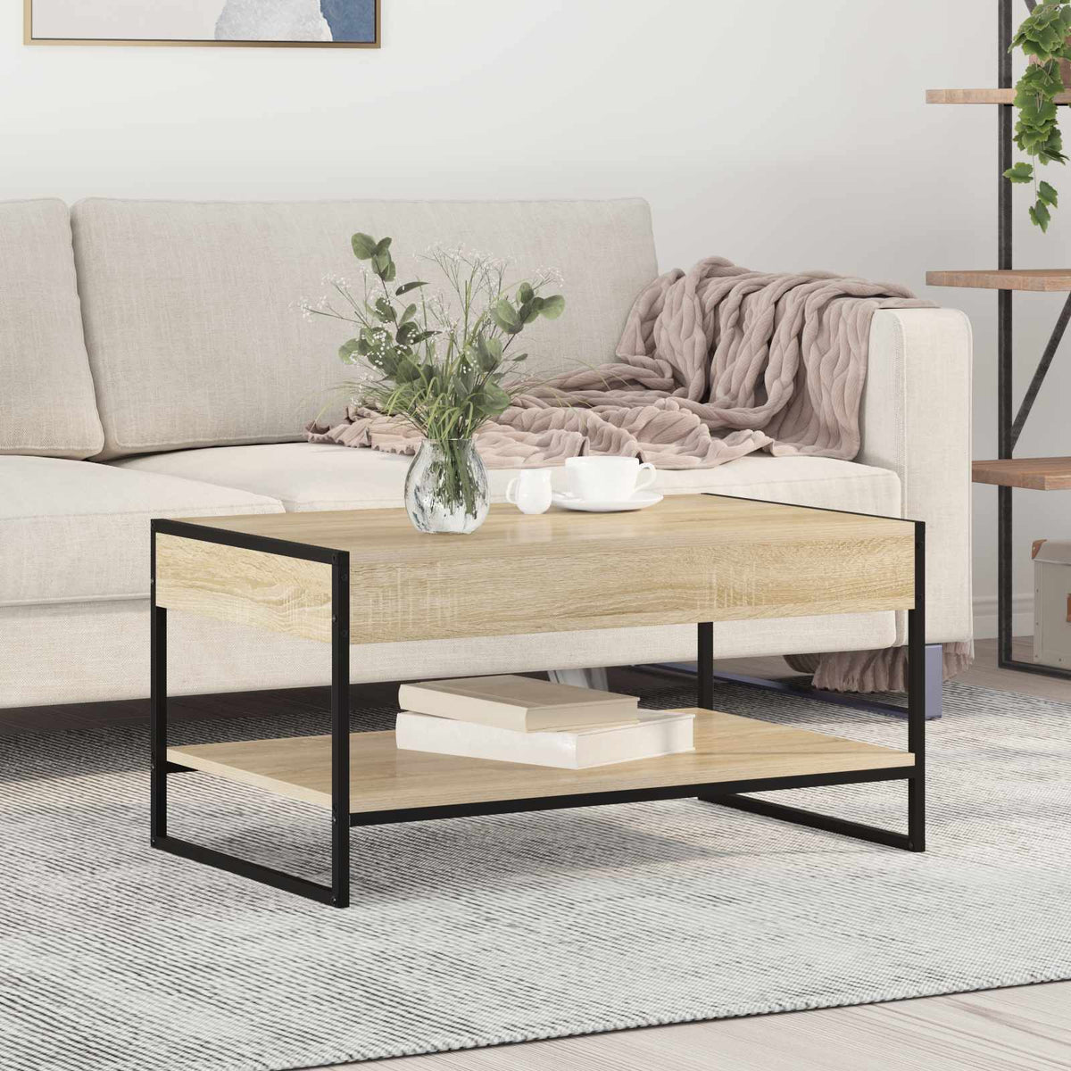Sofabord Sonoma 80 x 50 x 40 cm Konstrueret træ