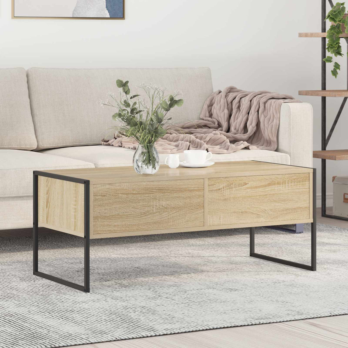 Sofabord Sonoma 100 x 46 x 40 cm Konstrueret træ