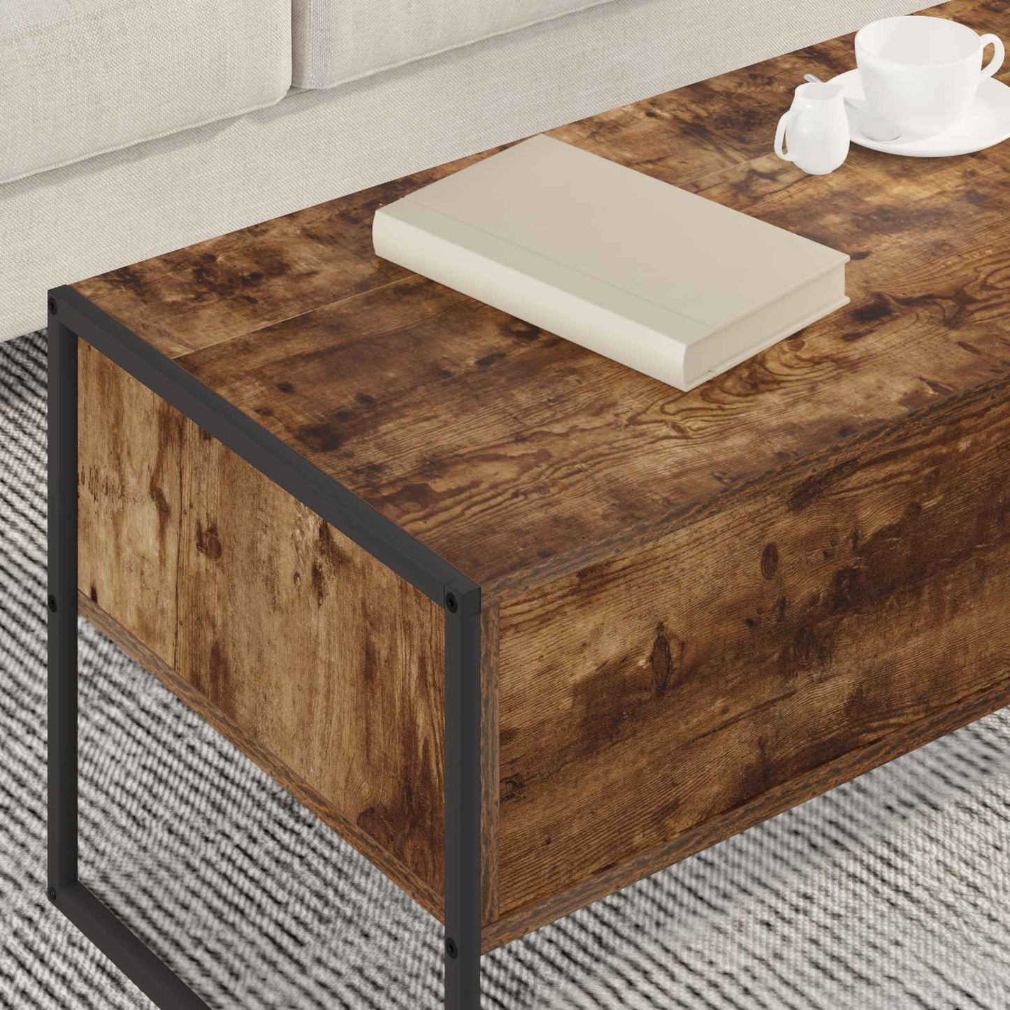 Sofabord Røget Eg 100 x 46 x 40 cm Konstrueret træ