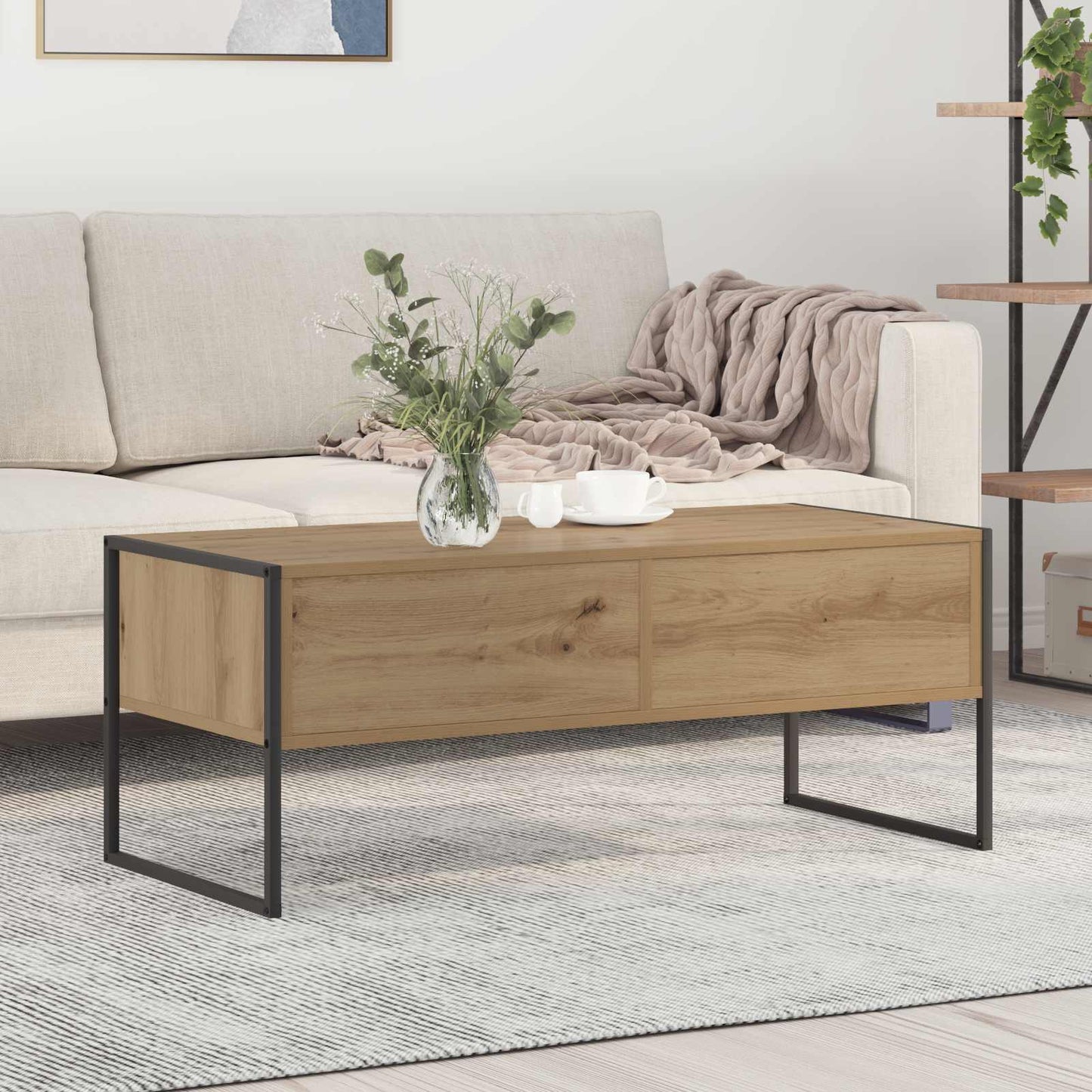 Sofabord Artisan eg 100 x 46 x 40 cm Konstrueret træ