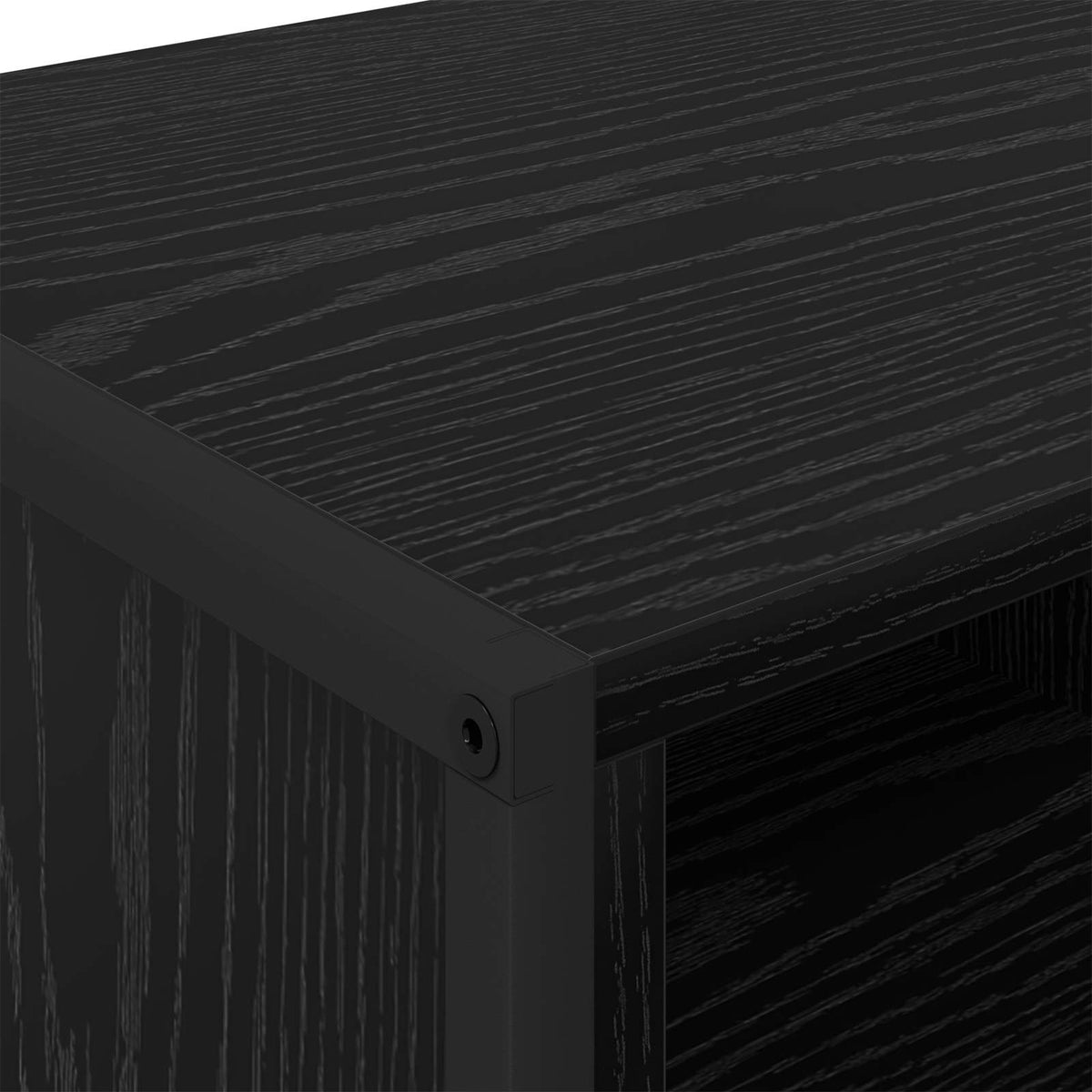 Sko skab 100 x 35 x 44 cm Konstrueret træ Sort eg
