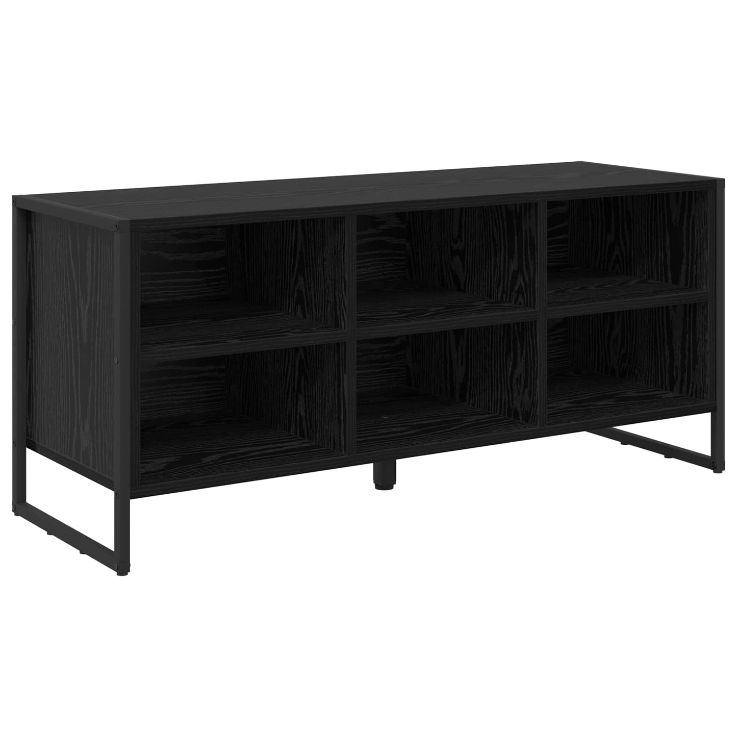 Sko skab 100 x 35 x 44 cm Konstrueret træ Sort eg