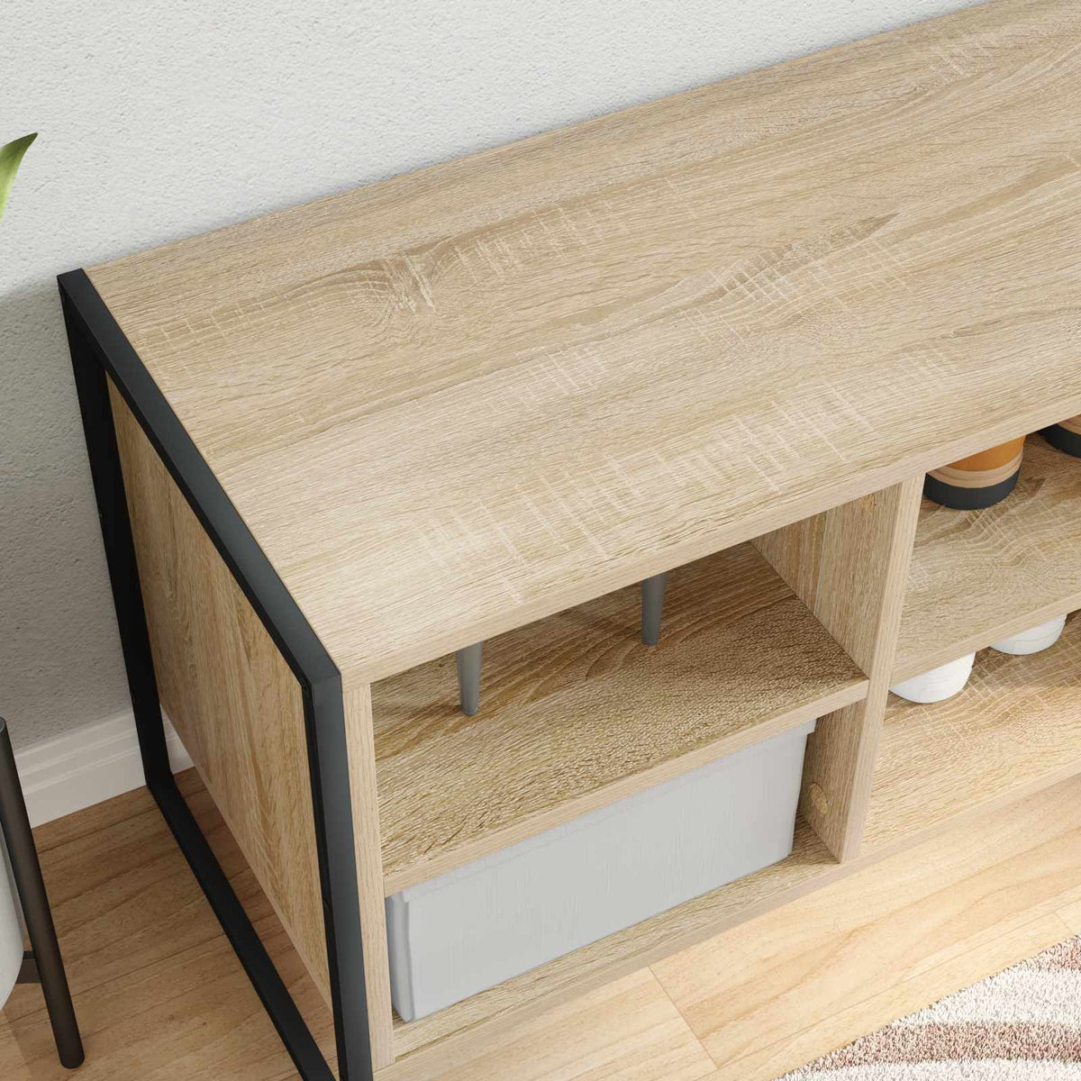 Sko skab 100 x 35 x 44 cm Konstrueret træ Sonoma