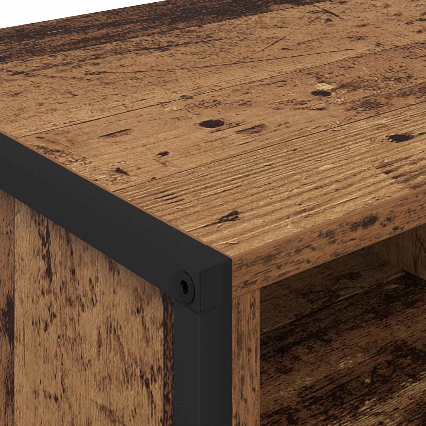 Sko skab 100 x 35 x 44 cm Konstrueret træ Gammelt træ