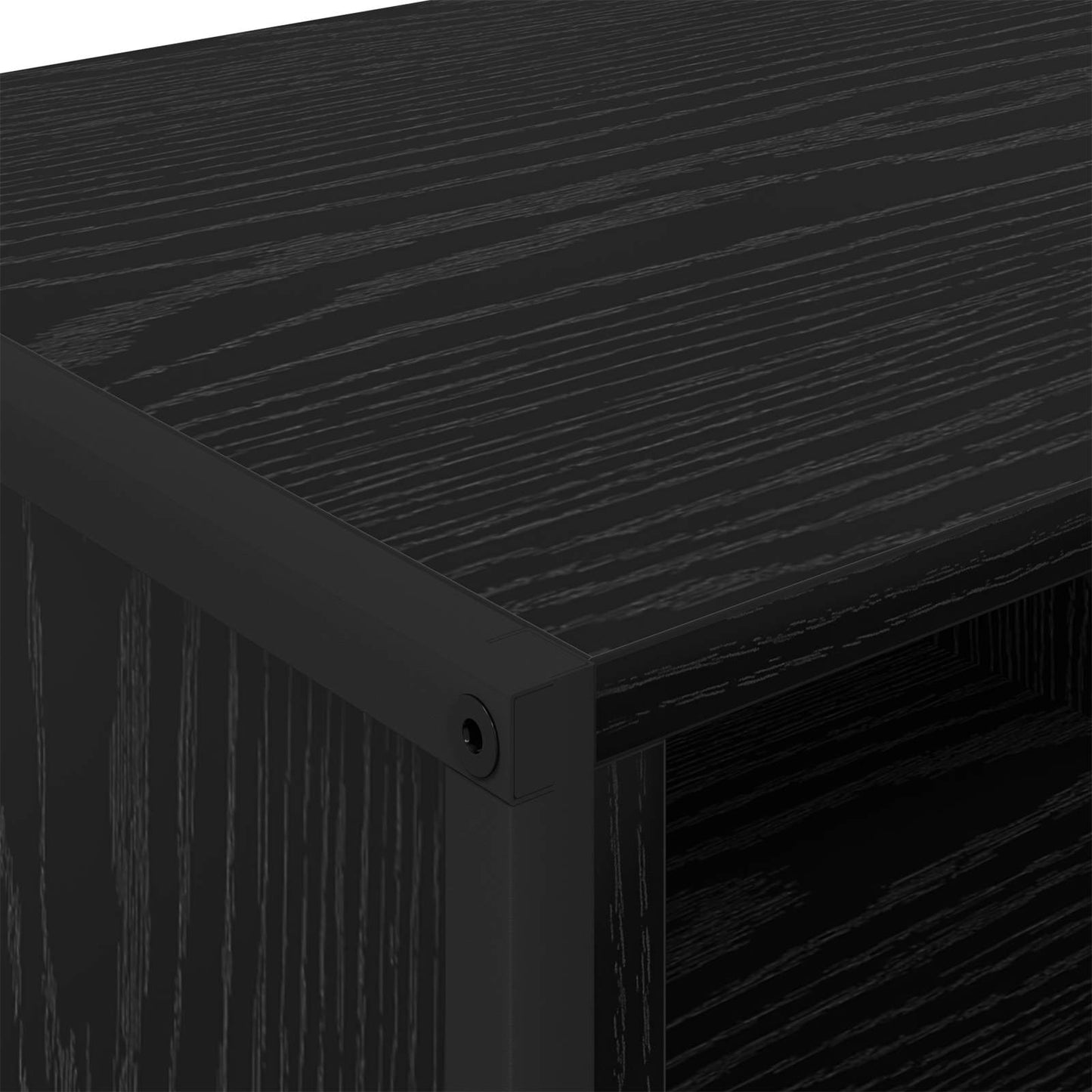 Sko skab 60 x 35 x 44 cm Konstrueret træ Sort eg