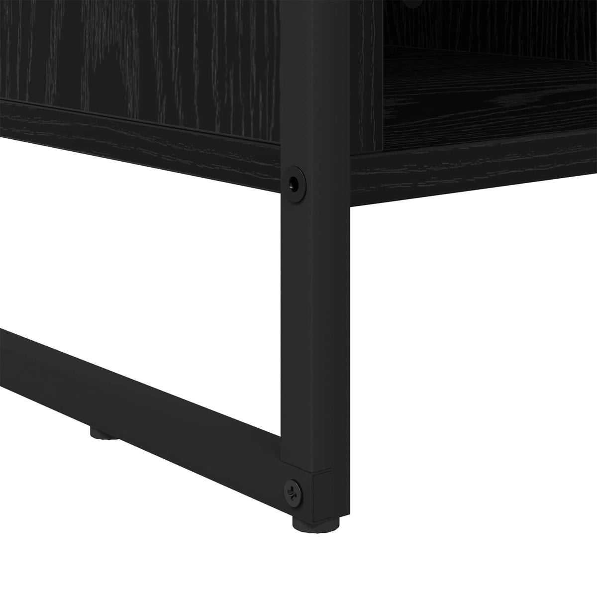 Sko skab 60 x 35 x 44 cm Konstrueret træ Sort eg