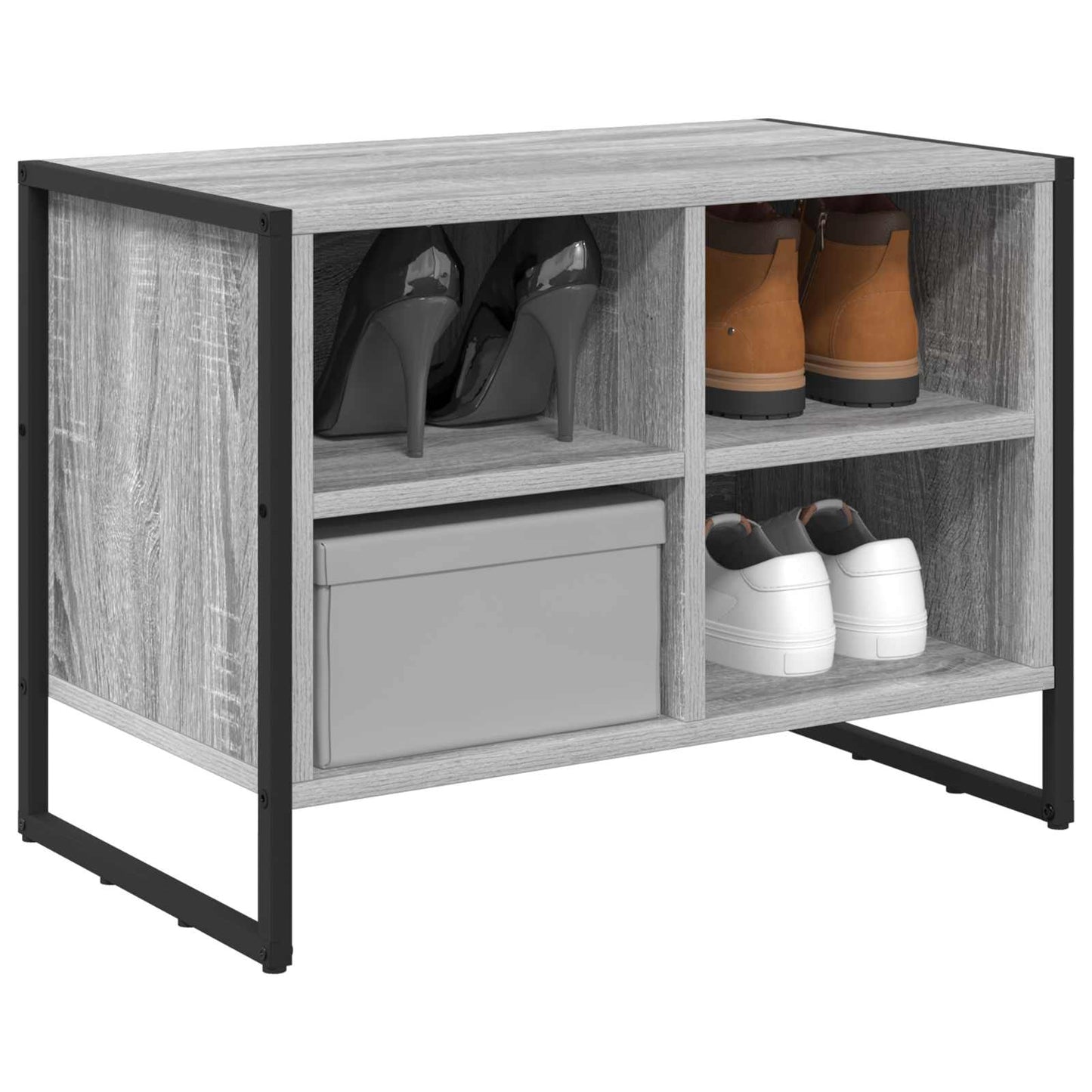 Sko skab 60 x 35 x 44 cm Konstrueret træ Grå Sonoma