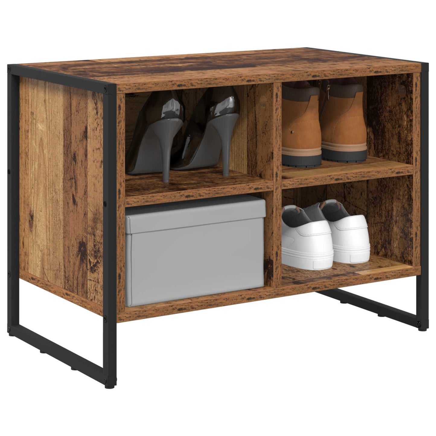 Sko skab 60 x 35 x 44 cm Konstrueret træ Gammelt træ