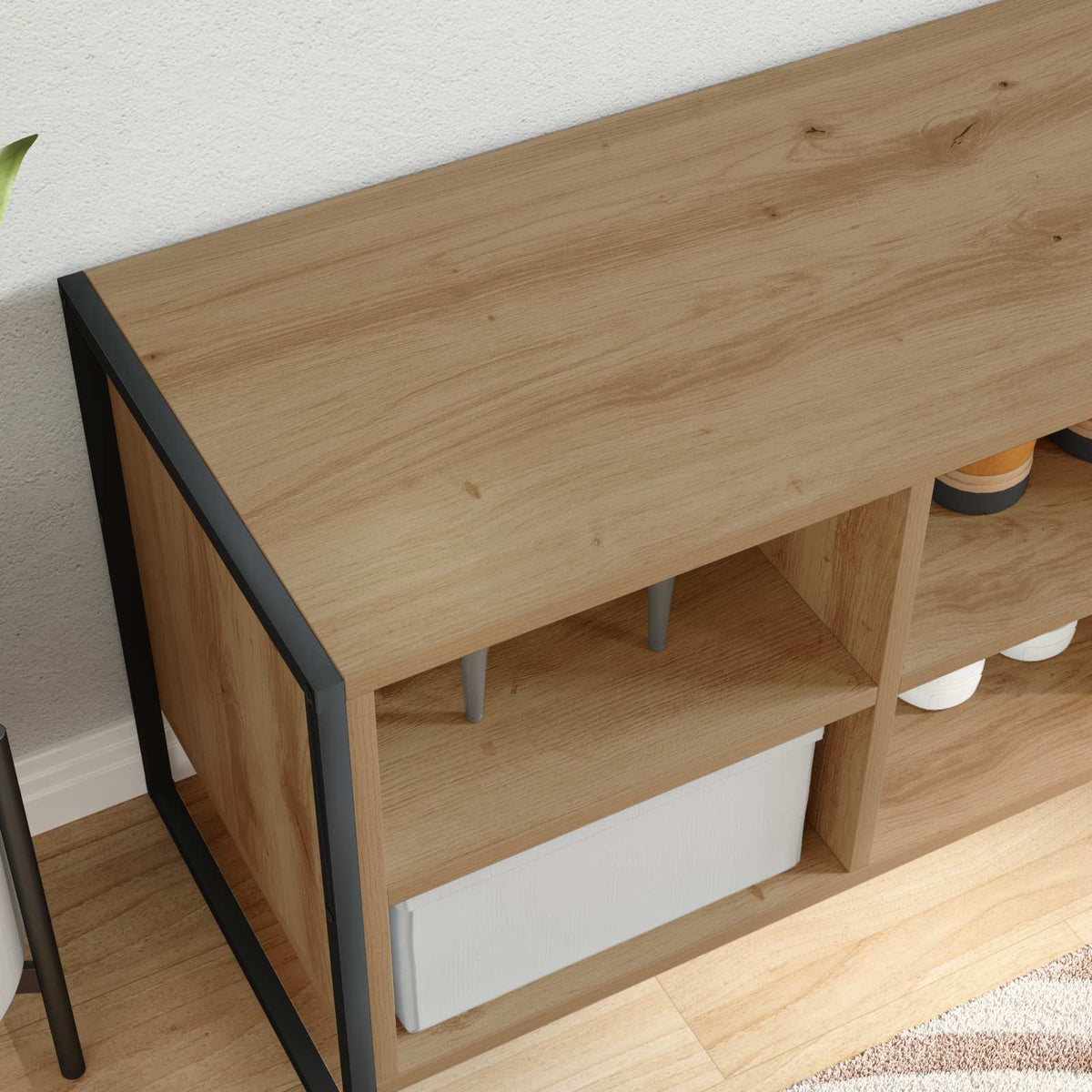 Sko skab 60 x 35 x 44 cm Konstrueret træ Artisan eg