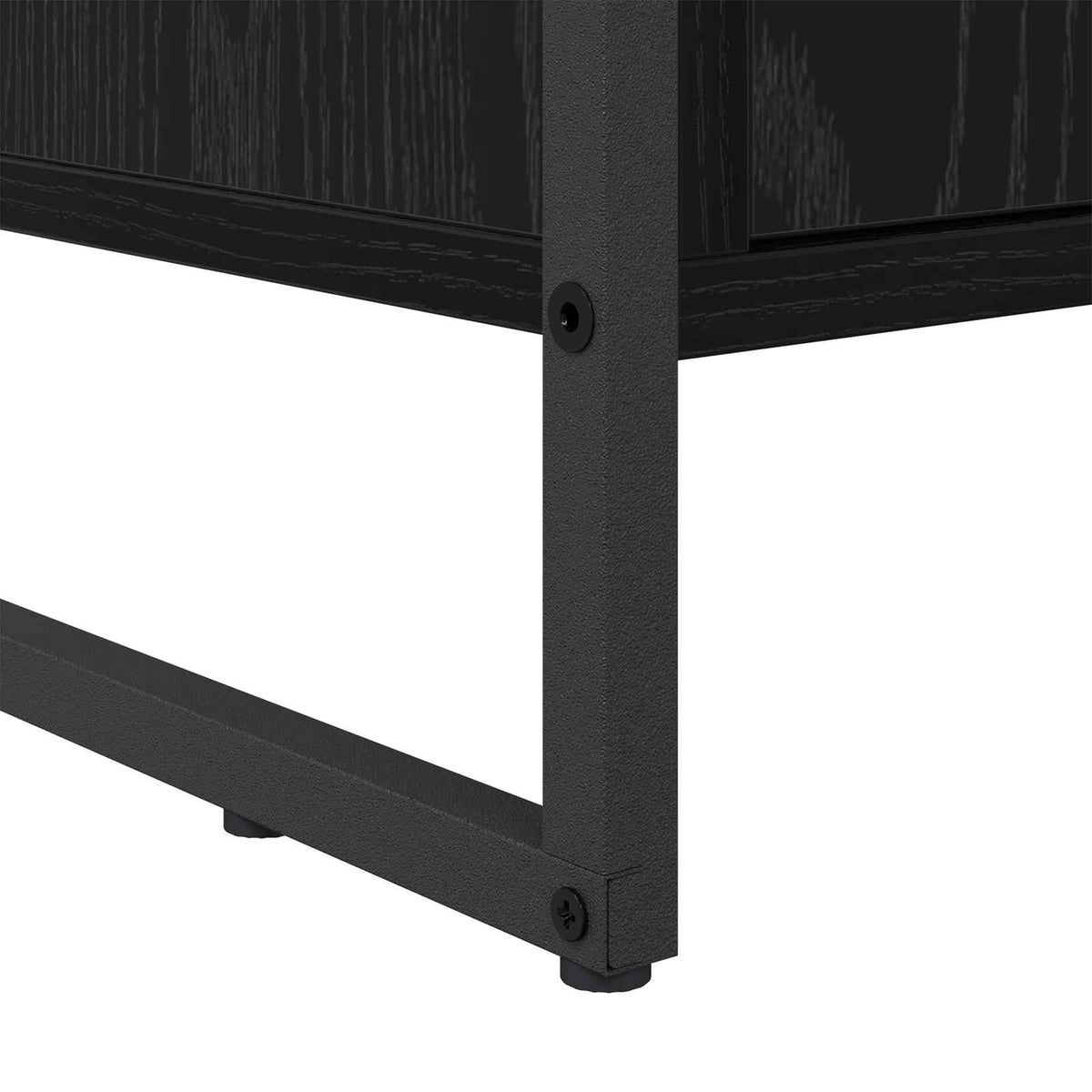 Sko skab med dør Sort eg 79 x 36 x 100 cm Konstrueret træ