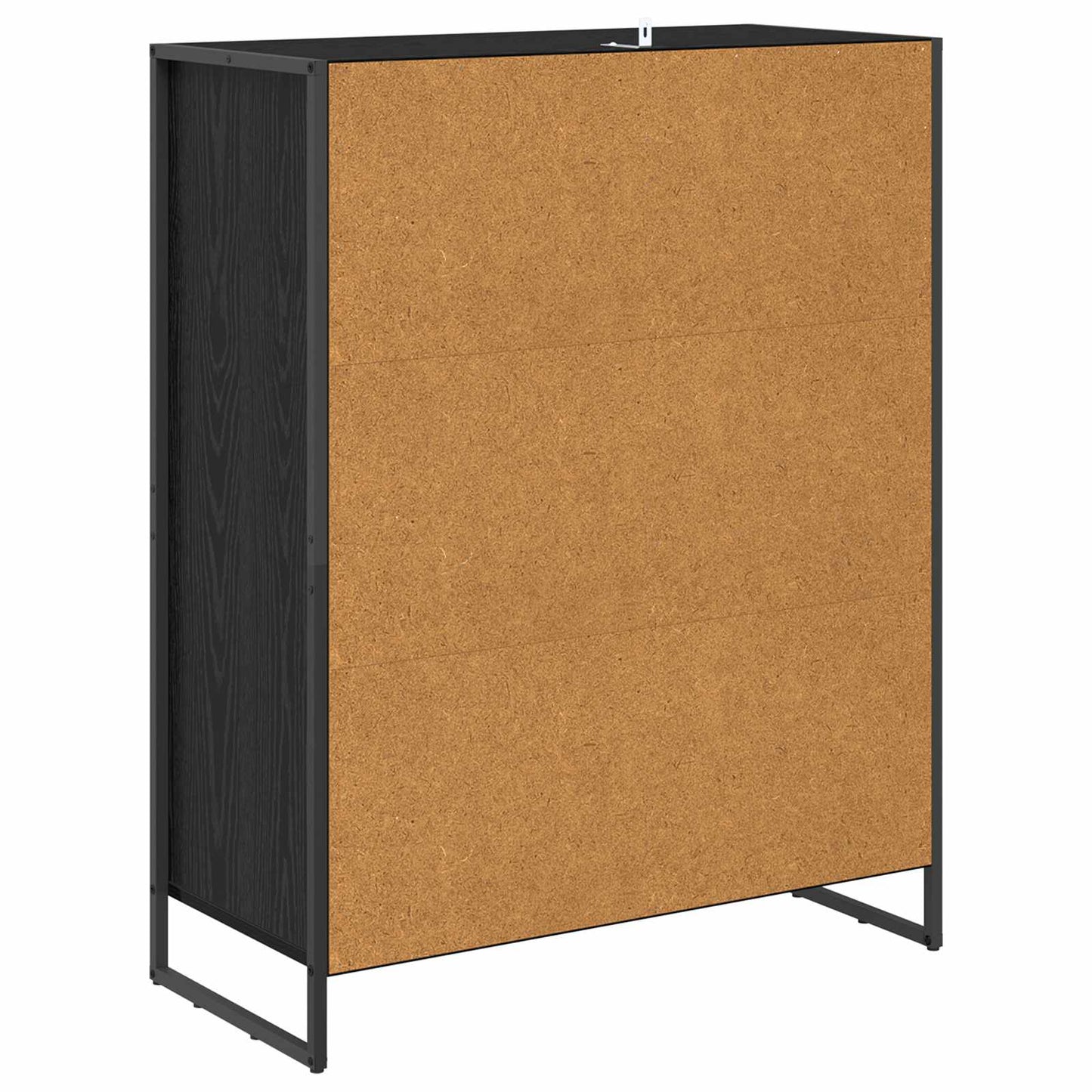 Sko skab med dør Sort eg 79 x 36 x 100 cm Konstrueret træ
