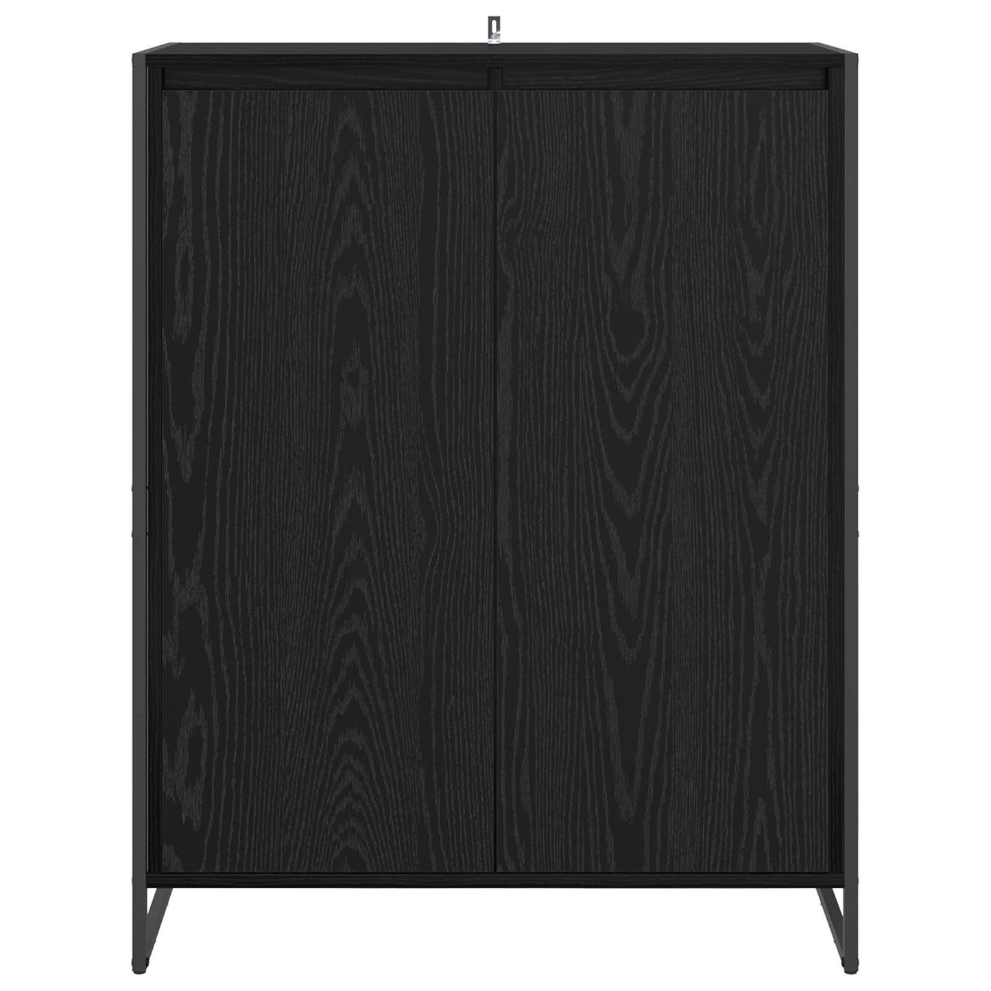 Sko skab med dør Sort eg 79 x 36 x 100 cm Konstrueret træ