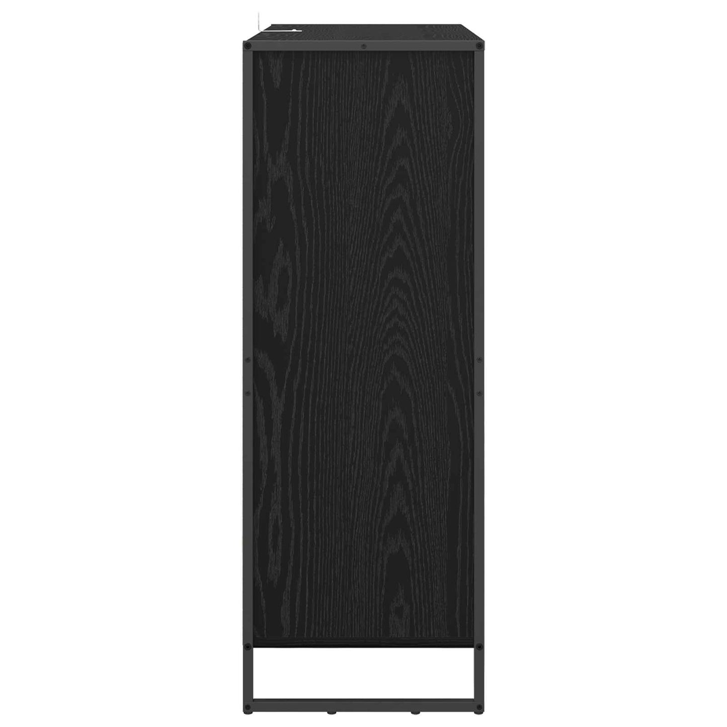 Sko skab med dør Sort eg 79 x 36 x 100 cm Konstrueret træ
