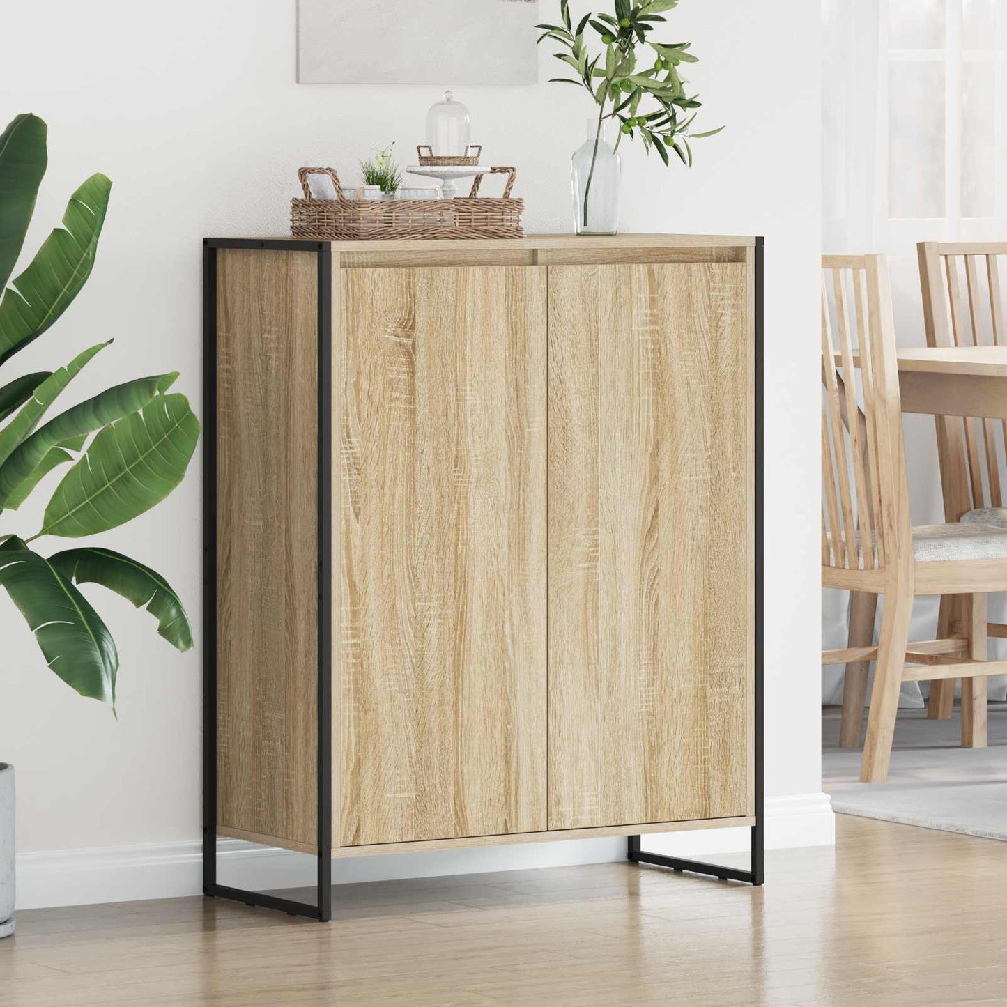 Sko skab med opbevaring Sonoma 79 x 36 x 100 cm Konstrueret træ